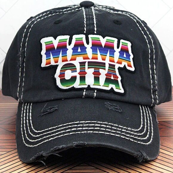 2/$30 Ladies Black Mama Cita Baseball Hat - Picture 1 of 4
